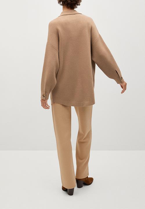 MANGO - Cardigan martish - brown