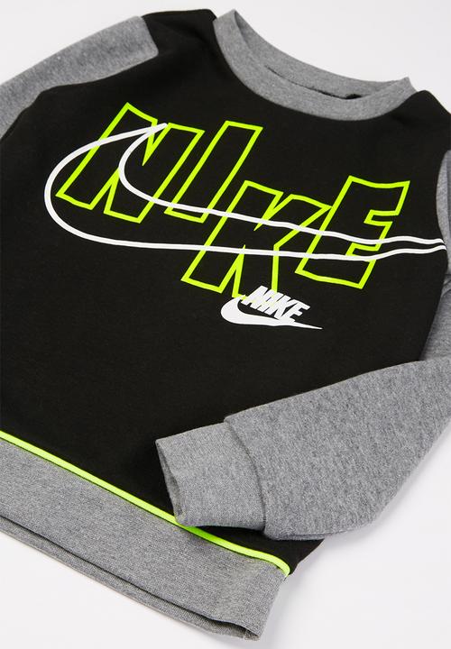Nike - Nike colour block crew set - black & grey 