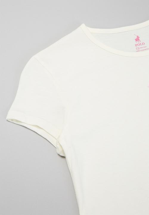 POLO - Girls layla printed short sleeve tee - off white