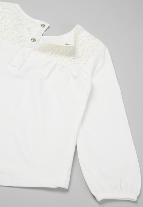 MINOTI - Long sleeve top & legging set cream - white & pink