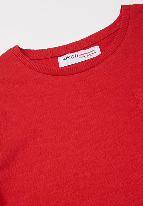 MINOTI - Slub T-shirt - red