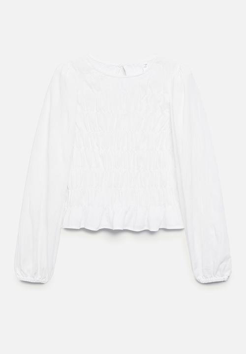 MANGO - Blouse lamb - off white 
