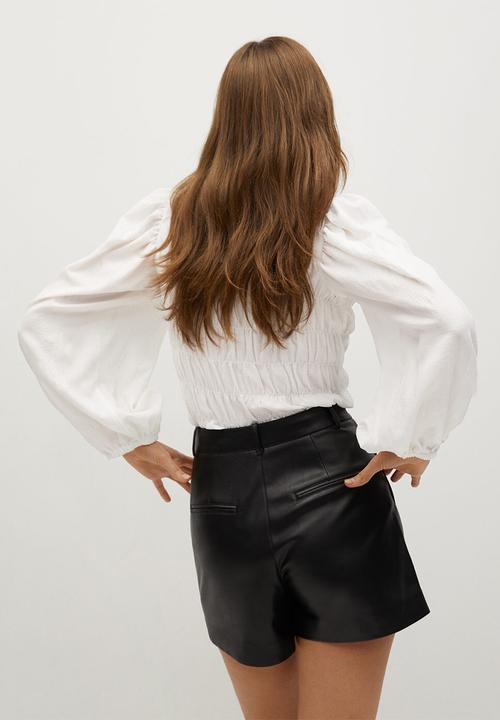 MANGO - Blouse lamb - off white 