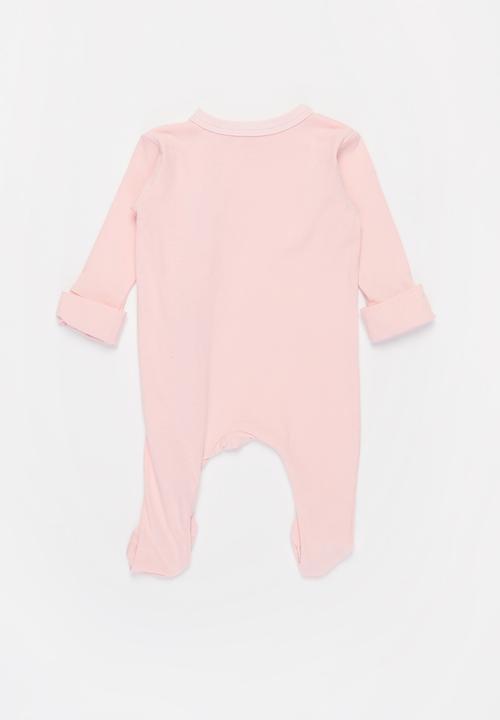 Baby Star - Zip closure babygrow - blush