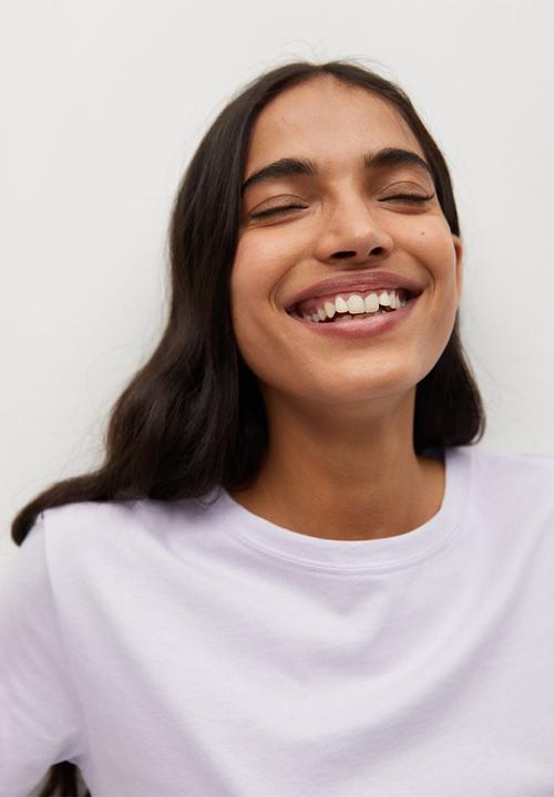 MANGO - T-shirt chalaca - pastel purple