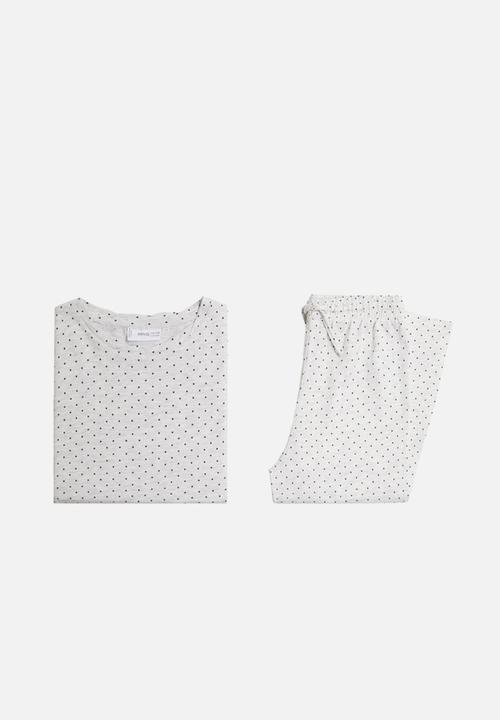 MANGO - Carlota pyjamas - pastel grey