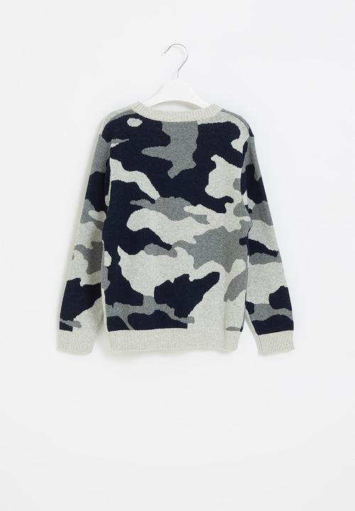 Pop Candy - Boys camo sweater - multi