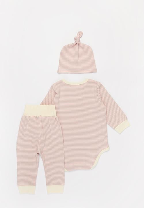Baby Star - 3 piece set - pink & neutral 