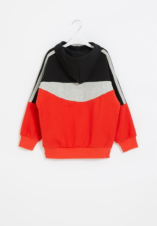 Pop Candy - Boys half zip colourblock sweat top - multi 