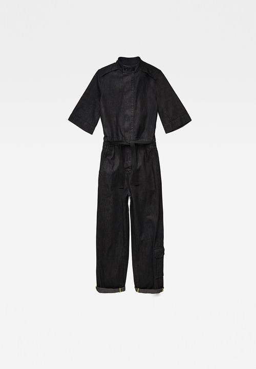 G-STAR - Shortsleeve workwear jumpsuit - pitch black