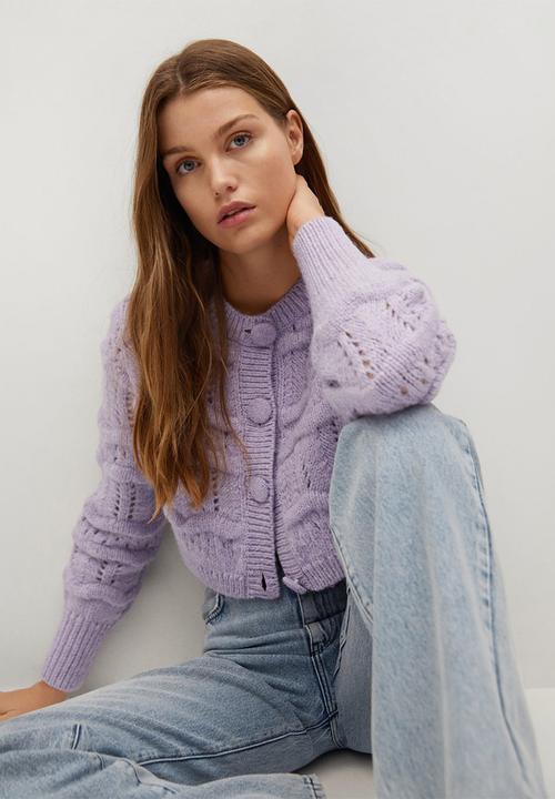 MANGO - Cardigan lupe - purple