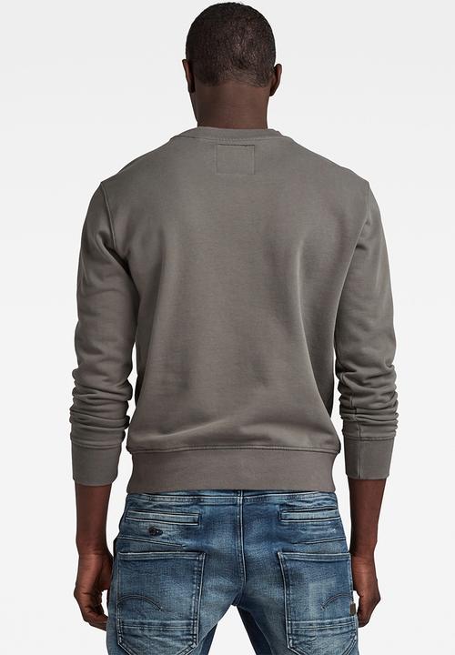 G-STAR - Logo badge sweat - gs grey