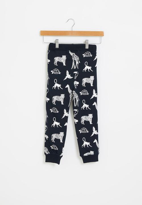 Pop Candy - Boys printed sweatpants - navy
