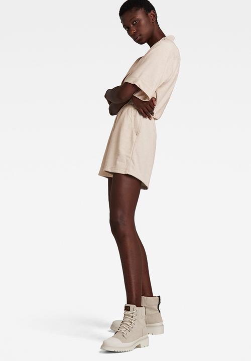 G-STAR - Contrast zipper blouse playsuit - ecru