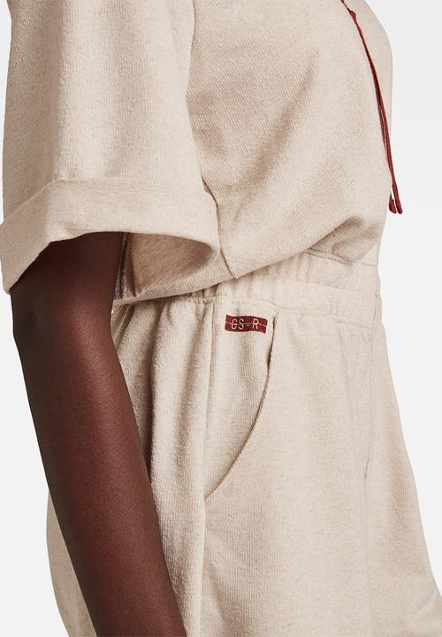 G-STAR - Contrast zipper blouse playsuit - ecru