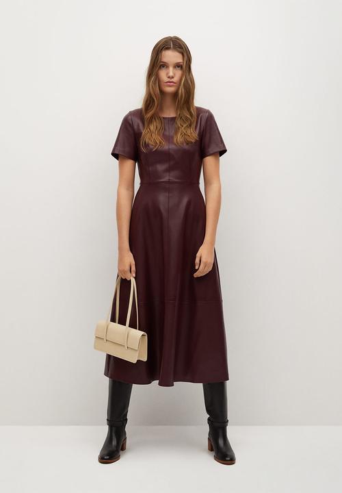 MANGO - Dress frank - maroon 