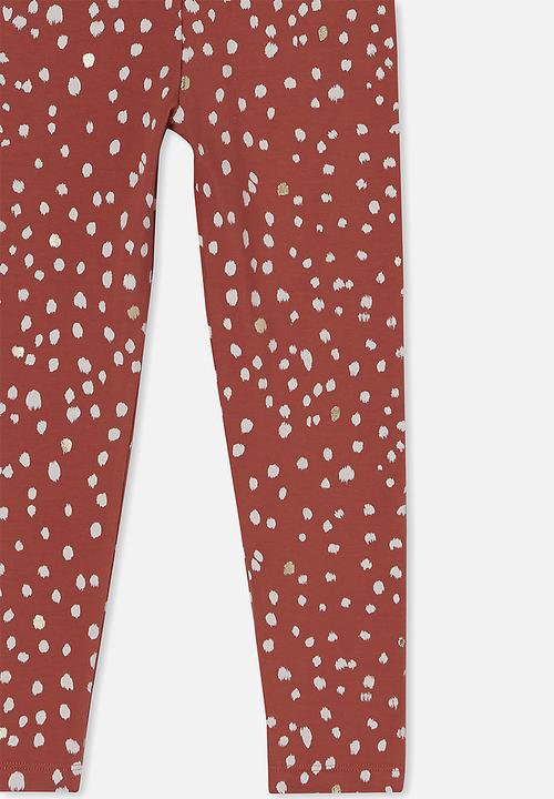 Cotton On - Huggie tights - chutney/fawn animal
