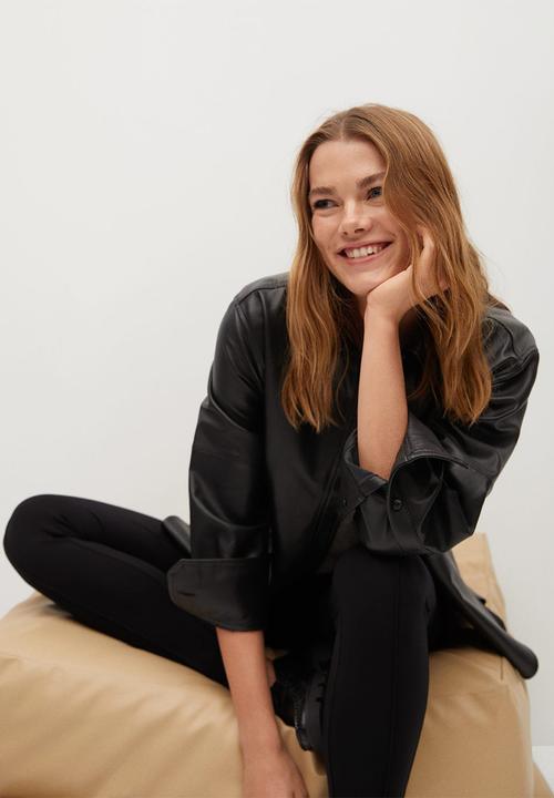 MANGO - Leggings pitili - black