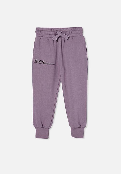 Cotton On - Marlo trackpant - dusk purple/strong