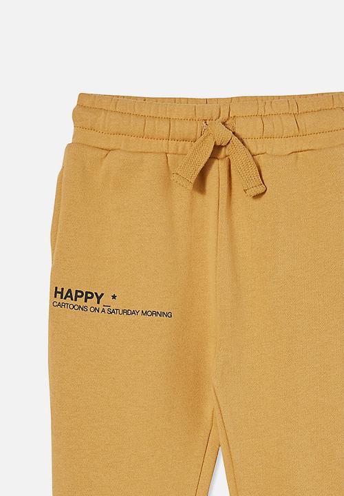 Cotton On - Marlo trackpant - honey gold/happy