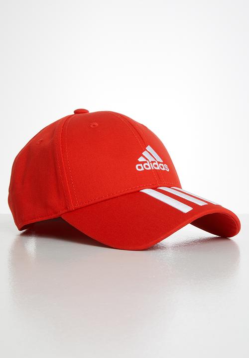 adidas Performance - Baseball 3 stripes cap cotton - red