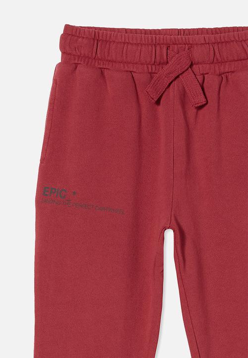 Cotton On - Marlo trackpant - fortune red/ epic