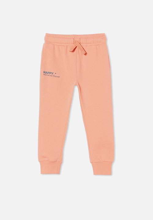 Cotton On - Marlo trackpant - musk melon/ happy