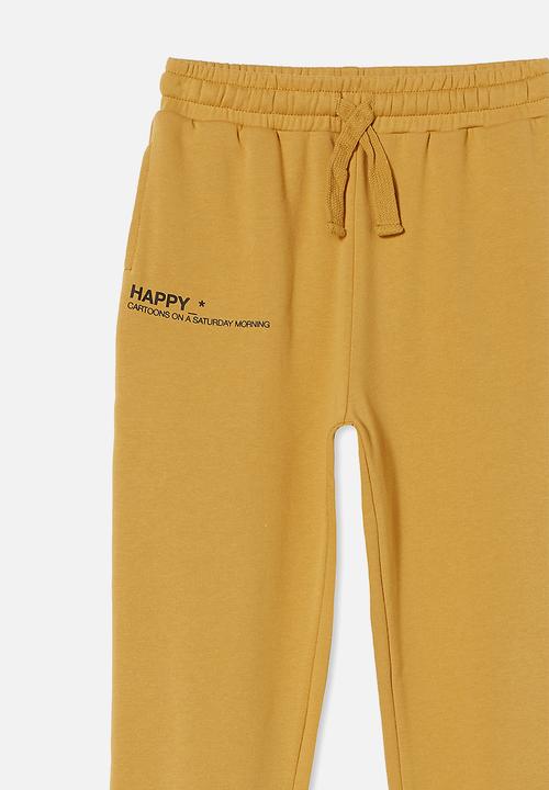 Free by Cotton On - Mason trackpant - honey gold/happy