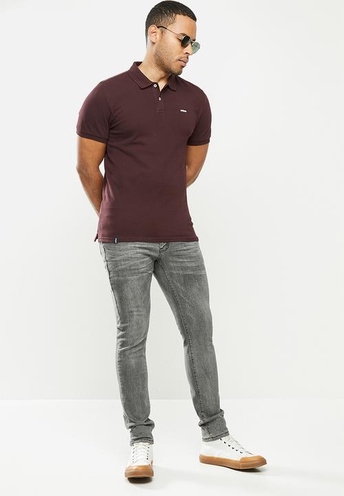 urban° - Mens urban denim jeans - dark grey