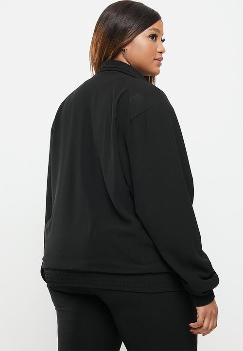 POLO - Plus amelia woven tracksuit jacket - black