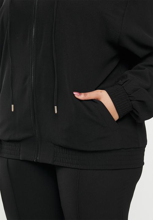 POLO - Plus amelia woven tracksuit jacket - black