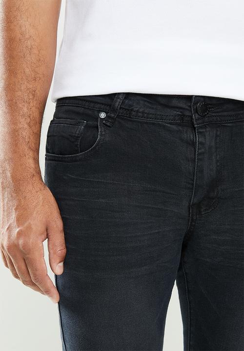 urban° - Mens urban denim jeans - black