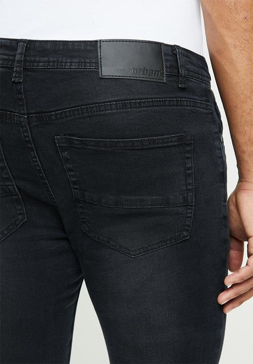 urban° - Mens urban denim jeans - black