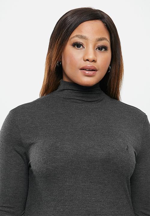 POLO - Plus tamara long sleeve second skin t-shirt - charcoal