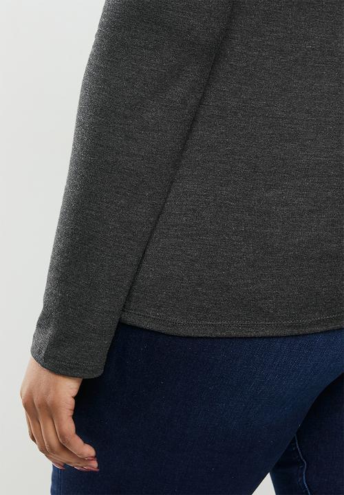 POLO - Plus tamara long sleeve second skin t-shirt - charcoal
