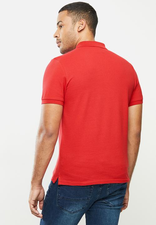urban° - Mens urban small logo golfer - red