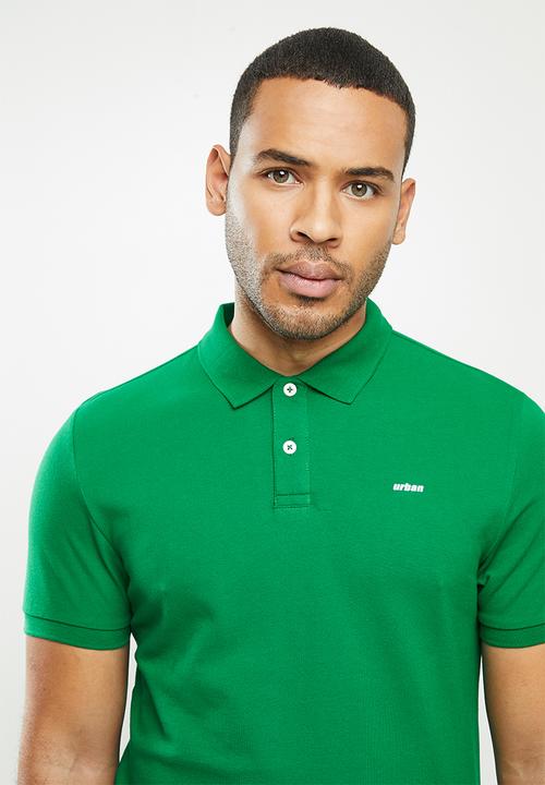 urban° - Mens urban small logo golfer - green