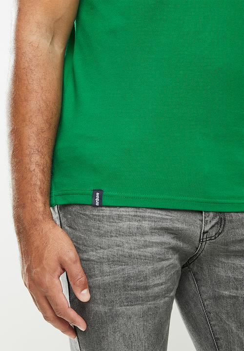 urban° - Mens urban small logo golfer - green