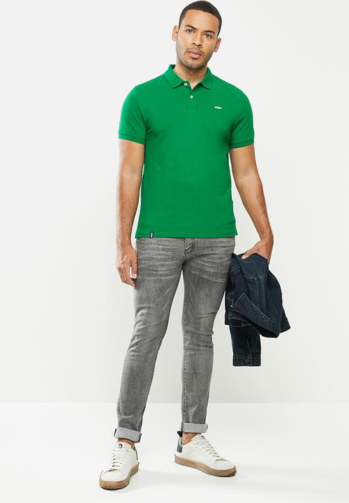 urban° - Mens urban small logo golfer - green