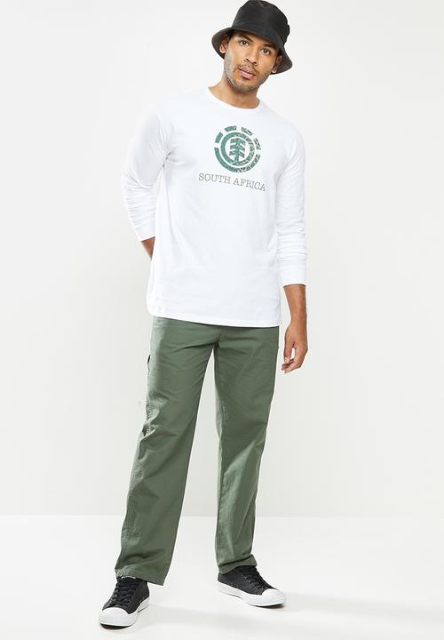 Element - Leopard icon long sleeve tee - white