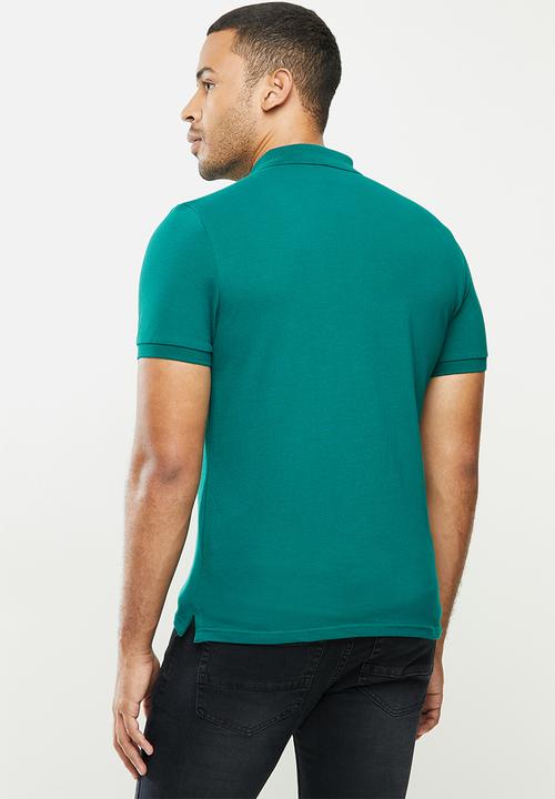 urban° - Mens urban small logo golfer - teal