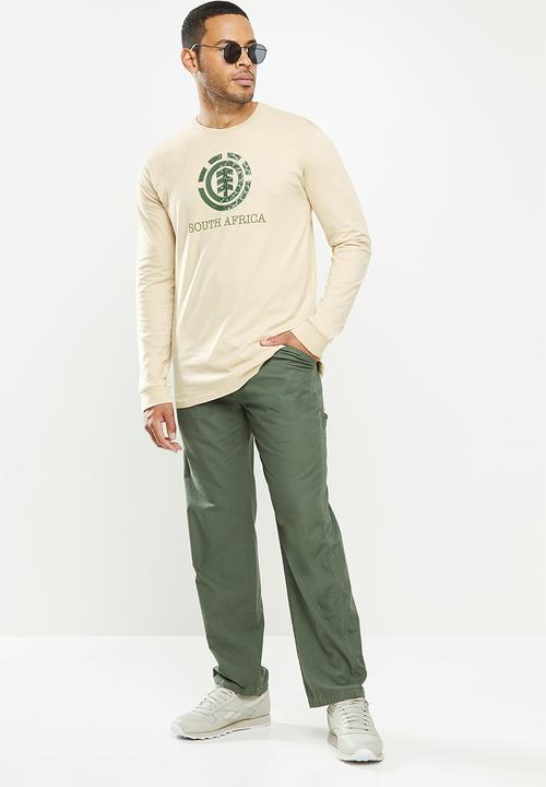 Element - Leopard icon long sleeve tee - stone