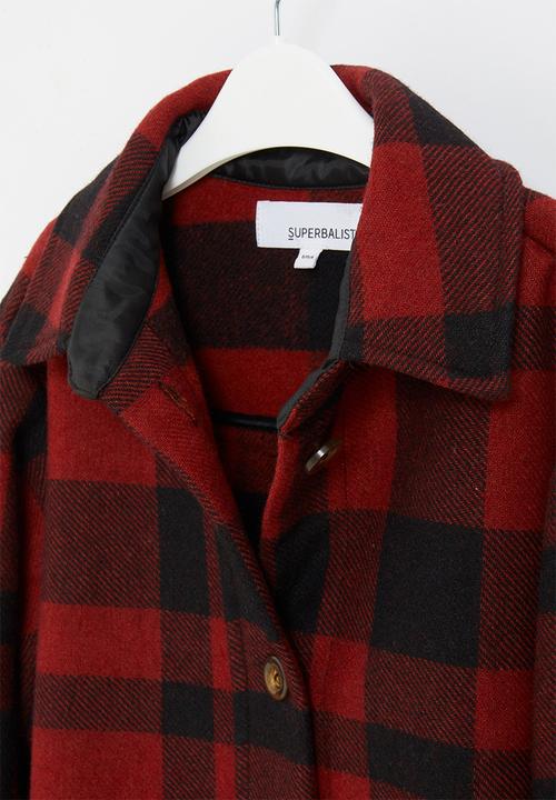 Superbalist - Girls shacket -  red & black 