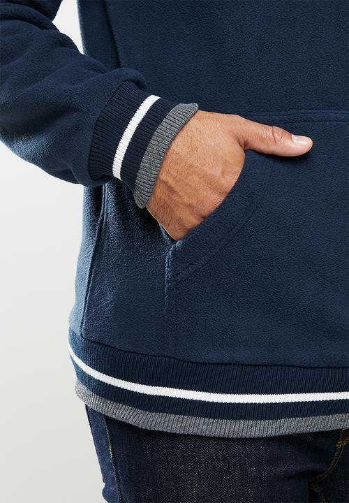 Aca Joe - Aca Joe polar fleece hoodie - navy