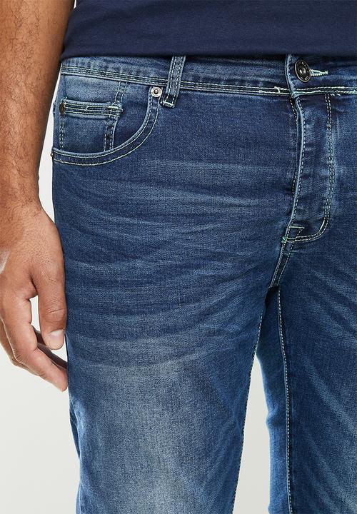 Aca Joe - Aca Joe styled skinny fit jeans - mid blue