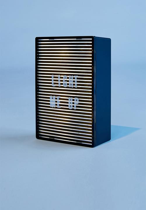 Typo - Micro light box-black pegboard