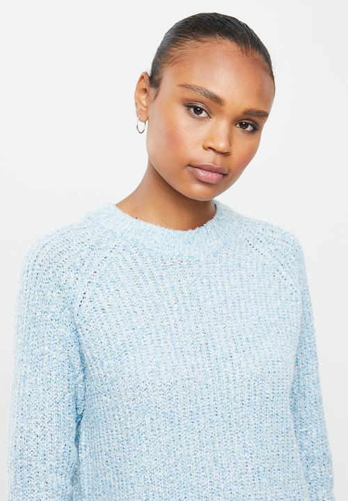 Vero Moda - Tracy long sleeve o-neck raglan knit - blue