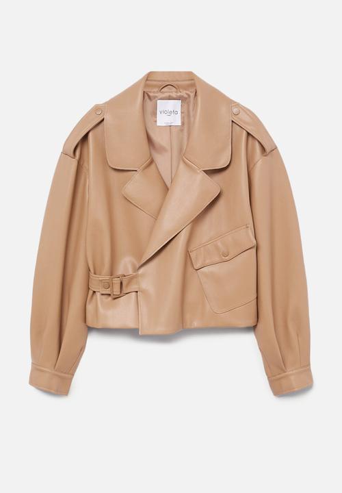 Violeta by Mango - Plus jacket amanda - medium brown