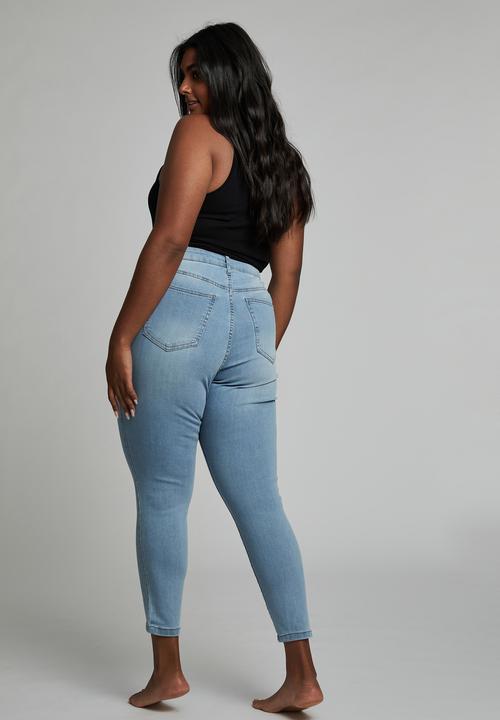 Cotton On - Curve adriana high skinny jean - ocean blue
