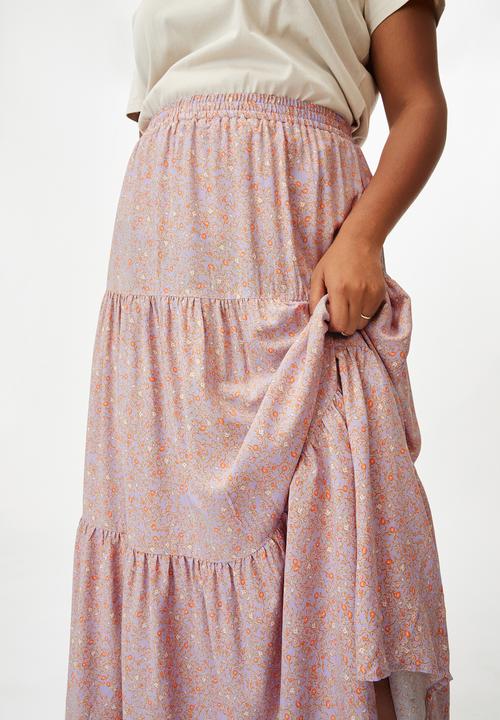 Cotton On - Curve jasmine maxi skirt - ashlee ditsy lilac bloom